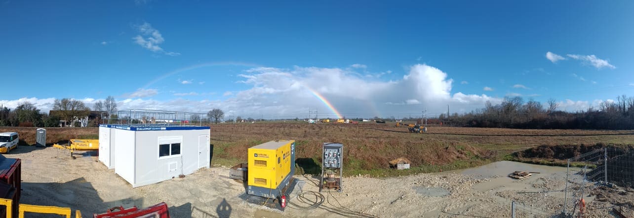 3 Rainbow ending at the job site